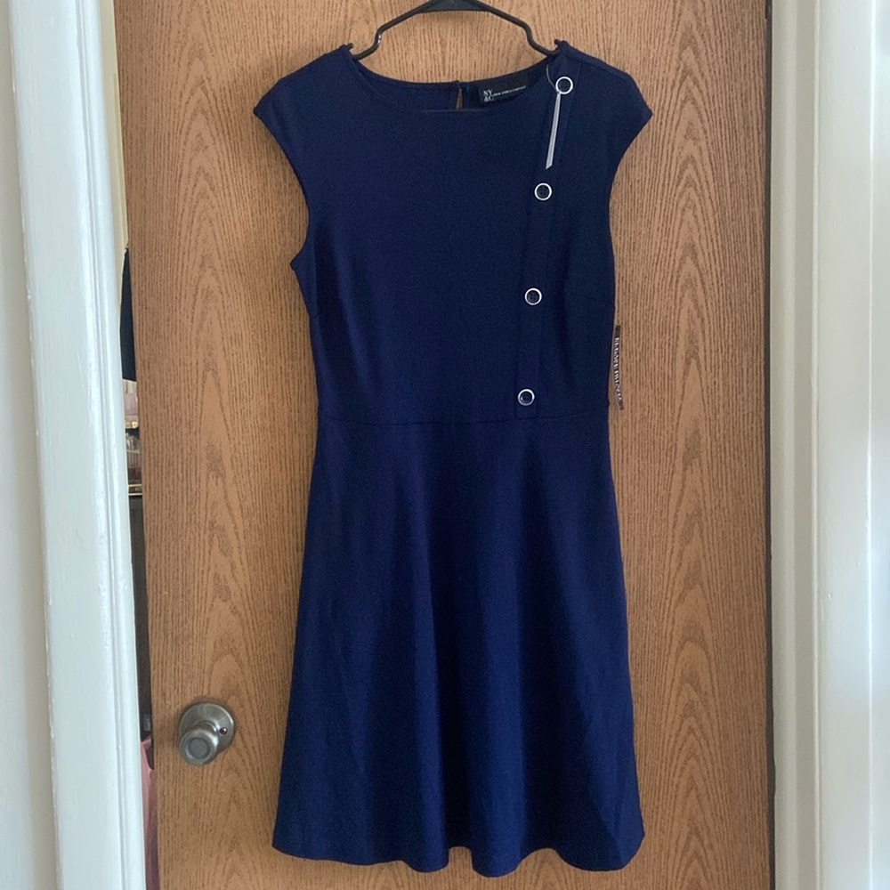 NY & Company Navy Blue Dress